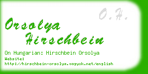 orsolya hirschbein business card